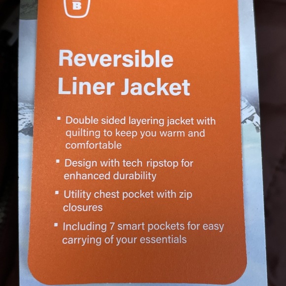 Bass Outdoor Men's L Reversible Liner Rum Raisin e0511 - Picture 10 of 12